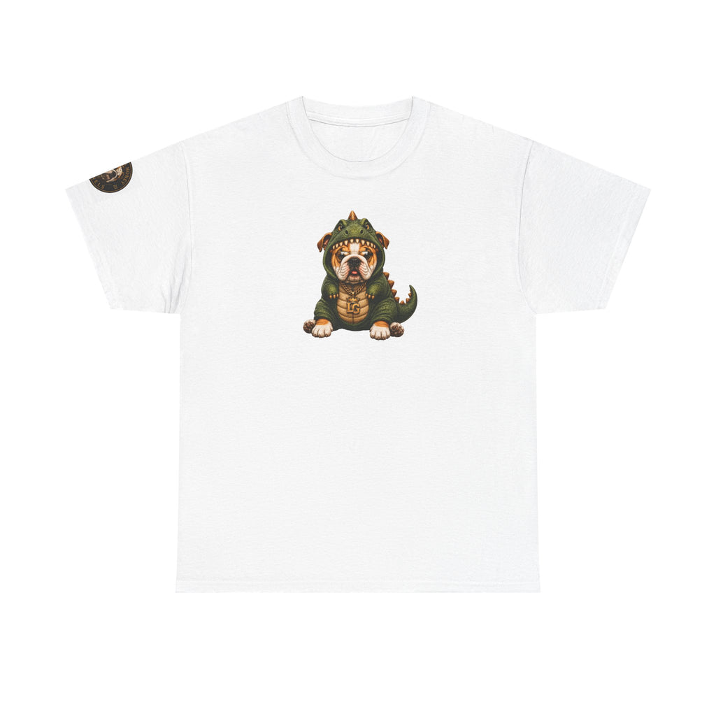 Lil Groot T-Rex Halloween English Bulldog T-Shirt – Unisex Heavy Cotton Tee