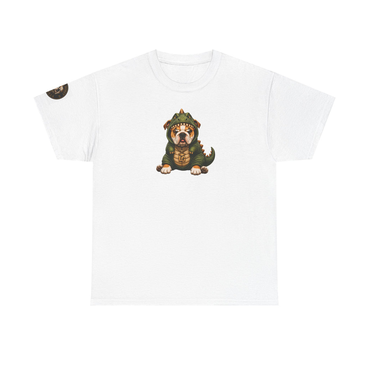Lil Groot T-Rex Halloween English Bulldog T-Shirt – Unisex Heavy Cotton Tee