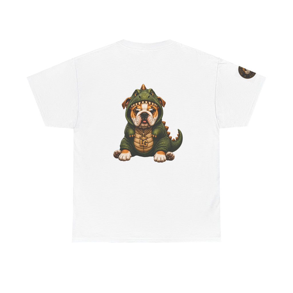 Lil Groot T-Rex Halloween English Bulldog T-Shirt – Unisex Heavy Cotton Tee