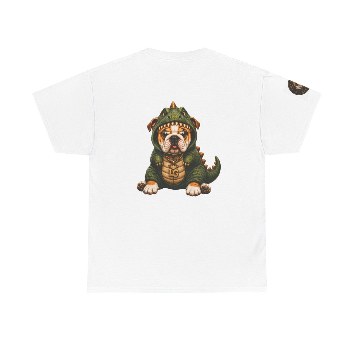 Lil Groot T-Rex Halloween English Bulldog T-Shirt – Unisex Heavy Cotton Tee