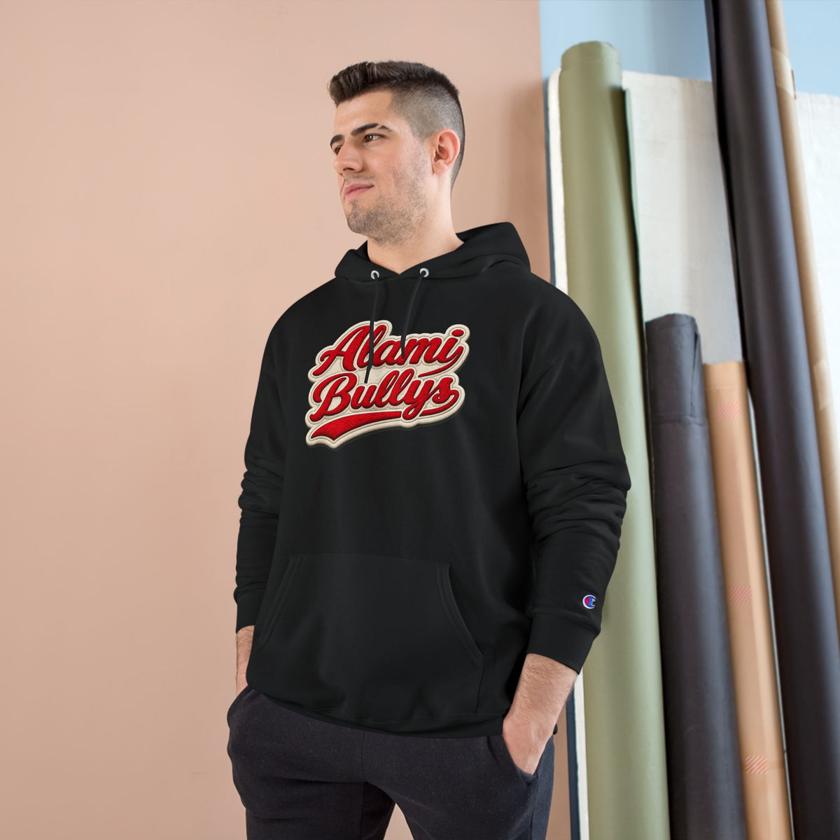 Alami Bullys Champion Hoodie — Retro Script Founders Exclusive