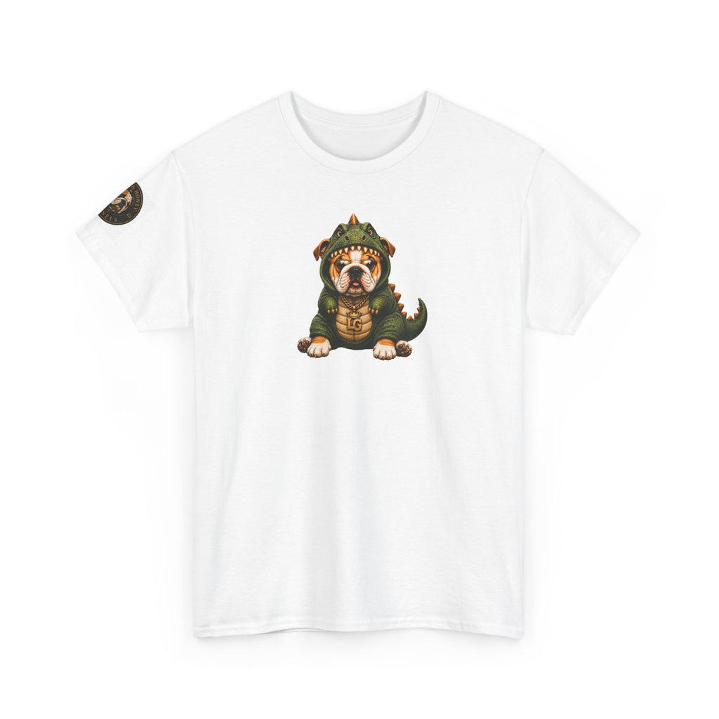 Lil Groot T-Rex Halloween English Bulldog T-Shirt – Unisex Heavy Cotton Tee