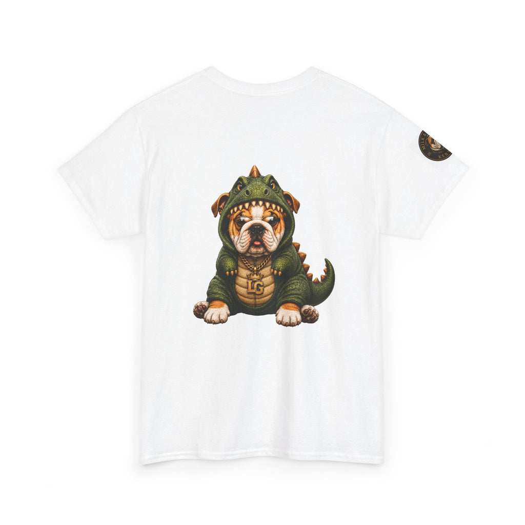 Lil Groot T-Rex Halloween English Bulldog T-Shirt – Unisex Heavy Cotton Tee