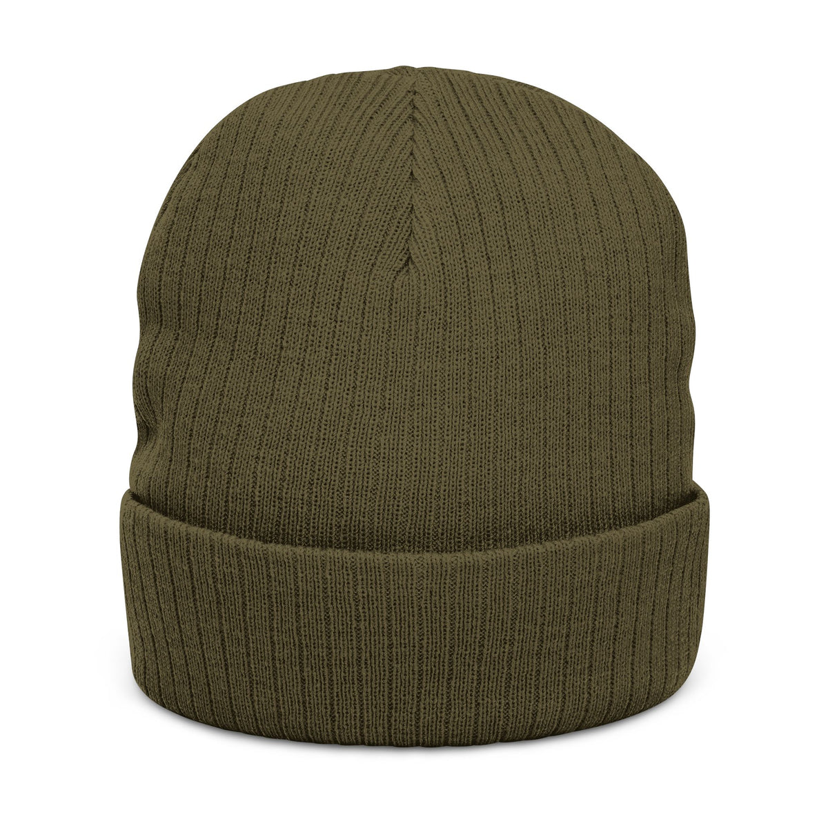 Embroidered Legacy M&H Ribbed Knit Beanie — Cozy Gray Winter Hat