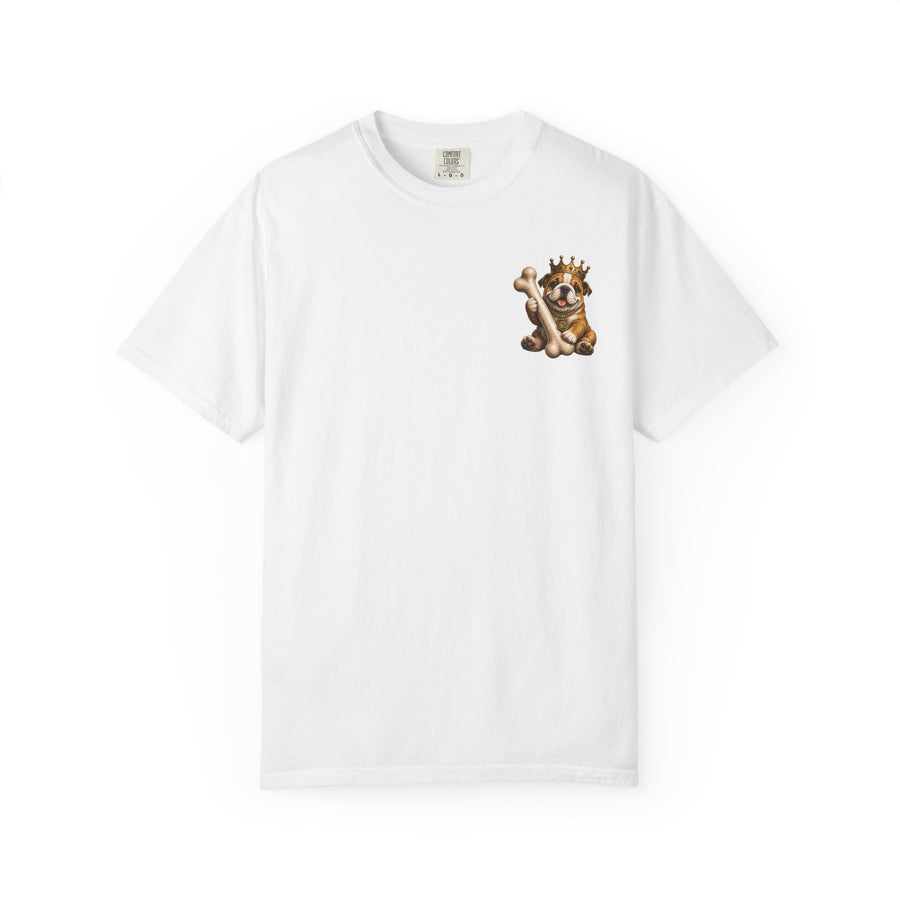 Lil Groot Burger Feast T-Shirt – Funny English Bulldog Foodie Tee