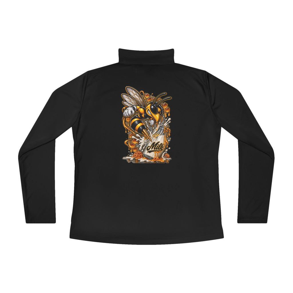 Ladies Quarter-Zip Bees Sting Pullover